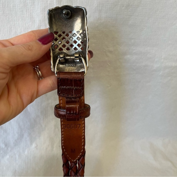Vintage Brighton Brown Leather Rope Belt 1995 main image 5